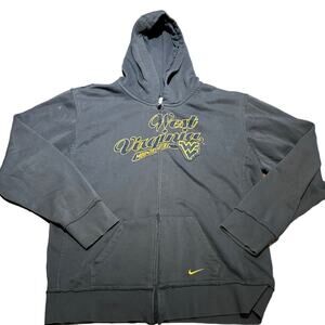 Nike West Virginia Mountaineers Youth XL Gray Full Zip Hoodie
